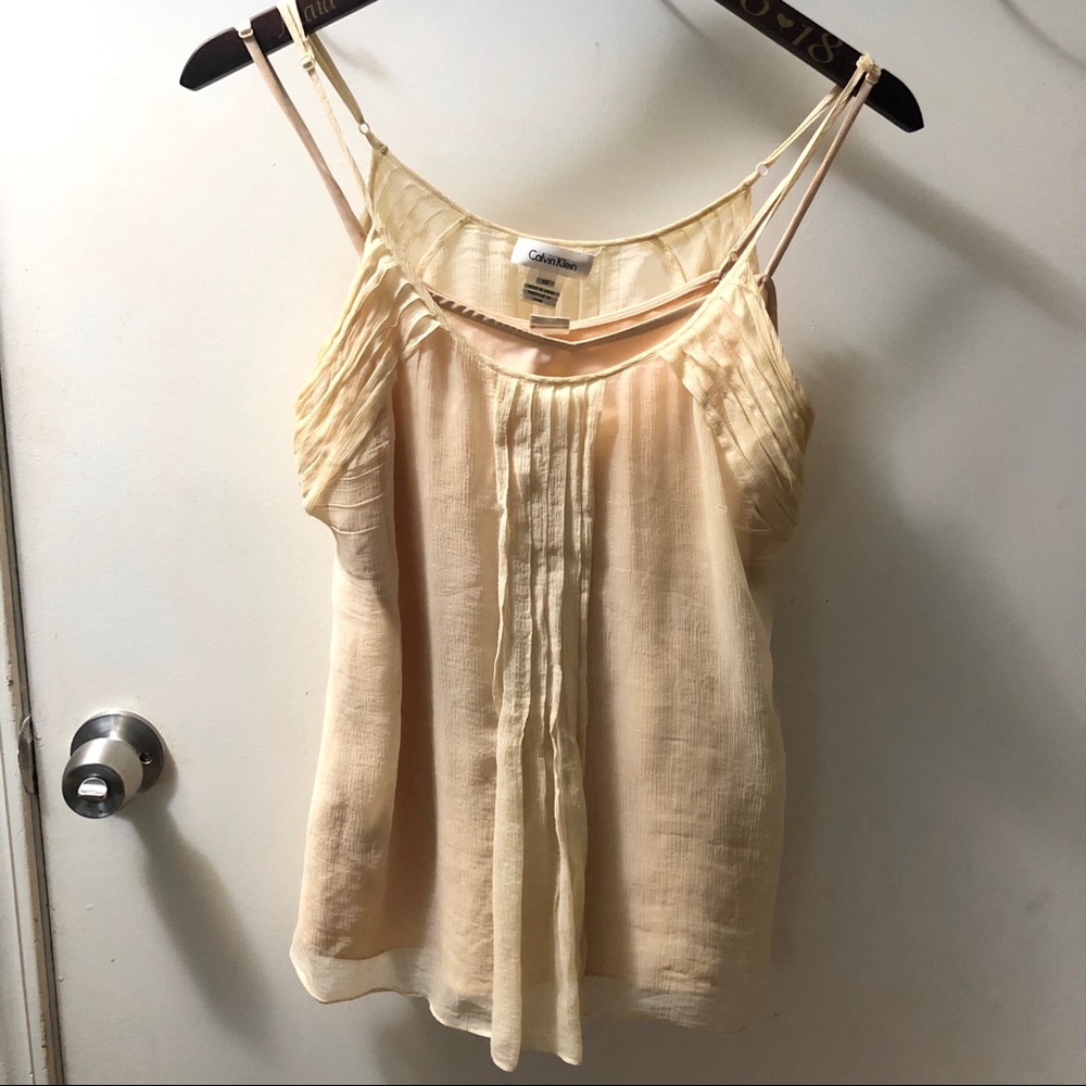 Calvin Klein silk blend two piece top